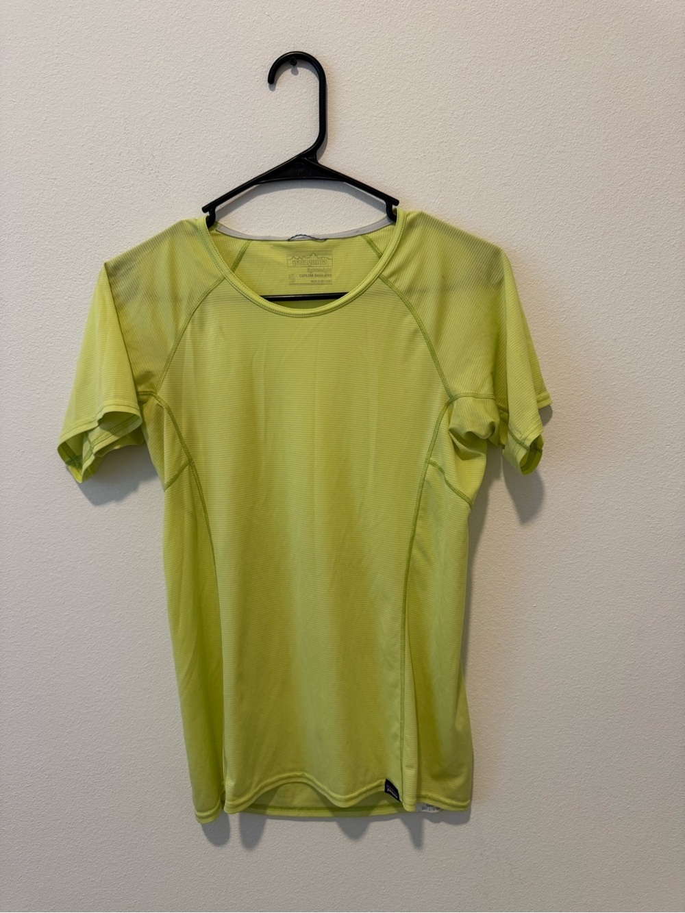 Patagonia Lime Yellow Short Sleeve Performance Tee